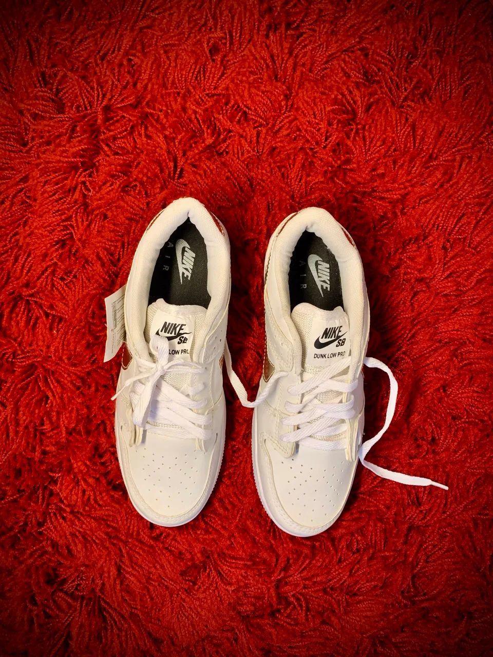 Tênis Nike Dunk Creme e Dourado Calçados Parque Ipê, São Paulo