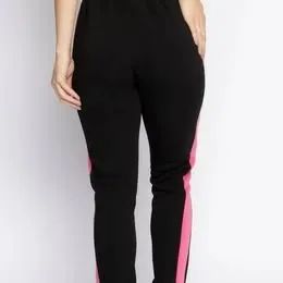 Calça Feminina em Moleton - Tamanho M - Preta e Rosa - Foto 3