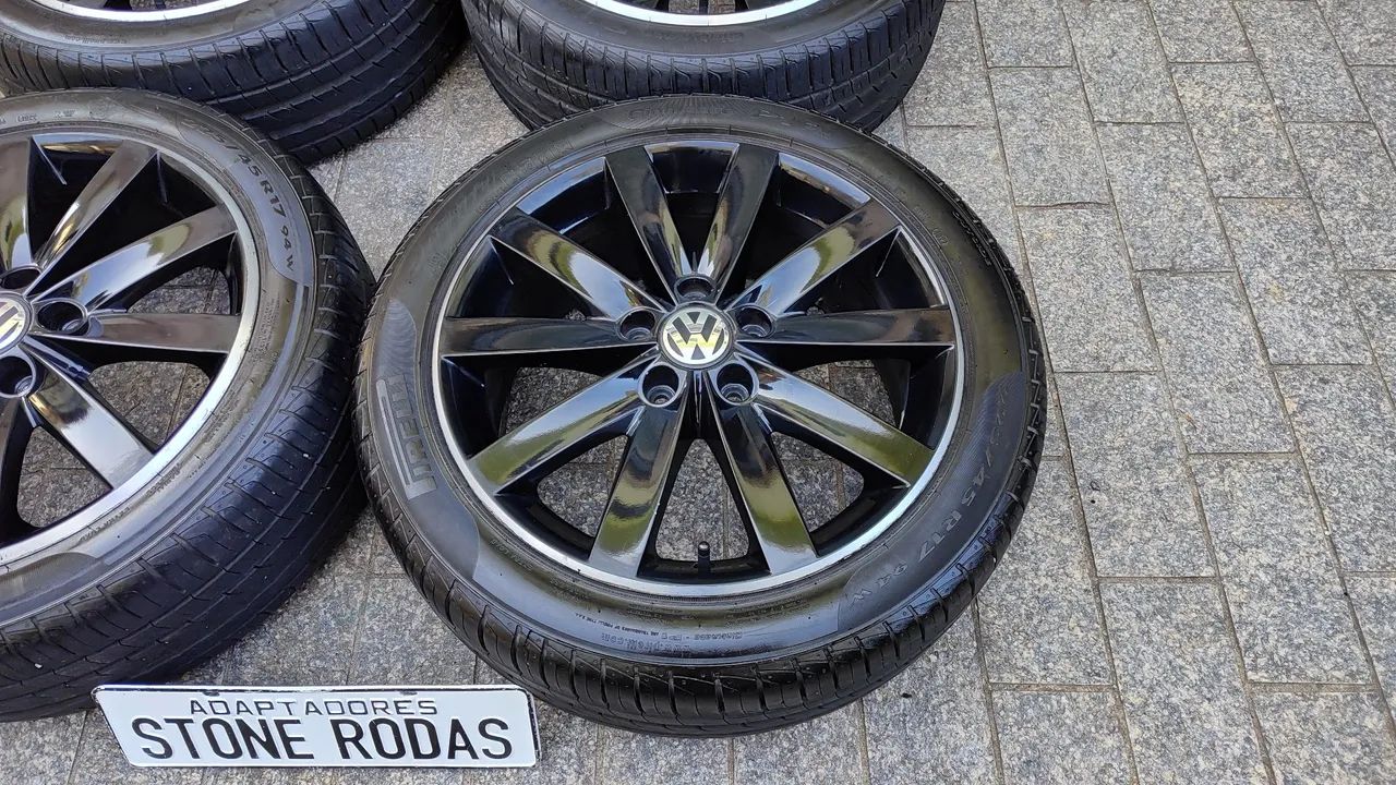 Rodas vw Jetta aro 17" 5x112 com pneus 