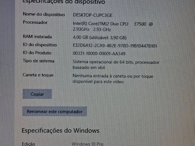 Computador Pc Cpu Hp Compaq 6000 Pro Sff Core2duo E7500 Hd500gb 4gb - Foto 5