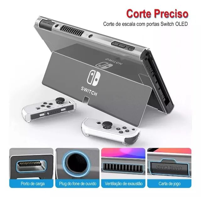 Kit Completo Nintendo Switch Oled com 34 Peças! - Peças e