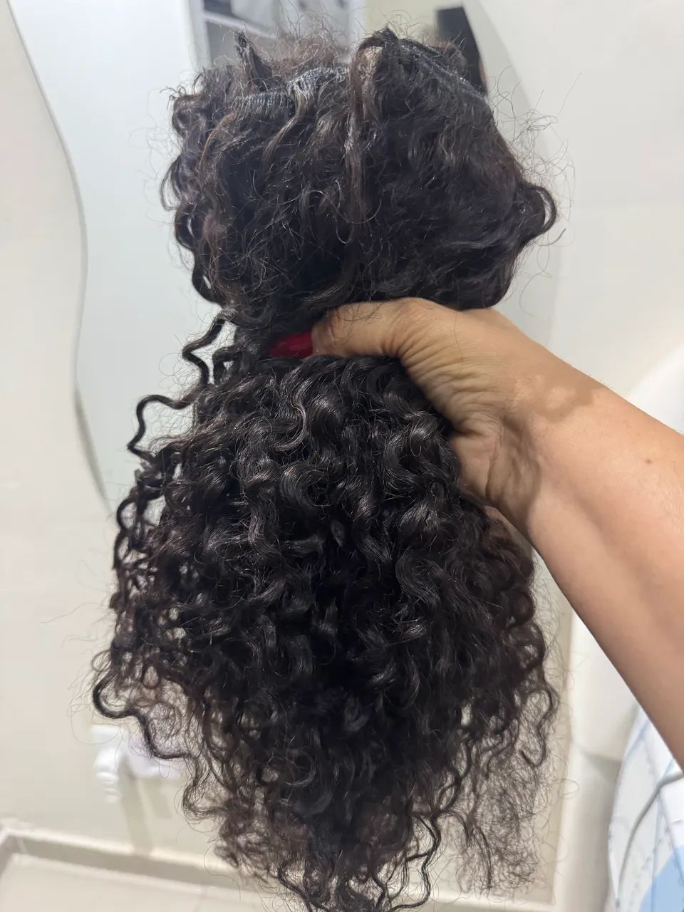 Cabelo humano cacheado 350 gramas 1999 - Foto 4