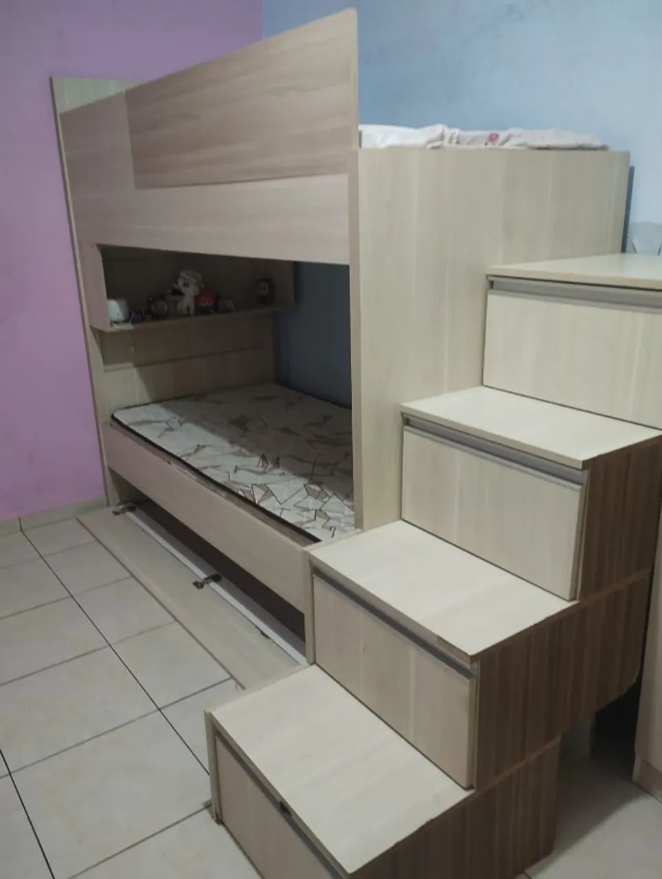 Beliche Multifuncional com Escada-Gaveteiro + Baú Inferior - Excelente Aproveitamento de E - Foto 4