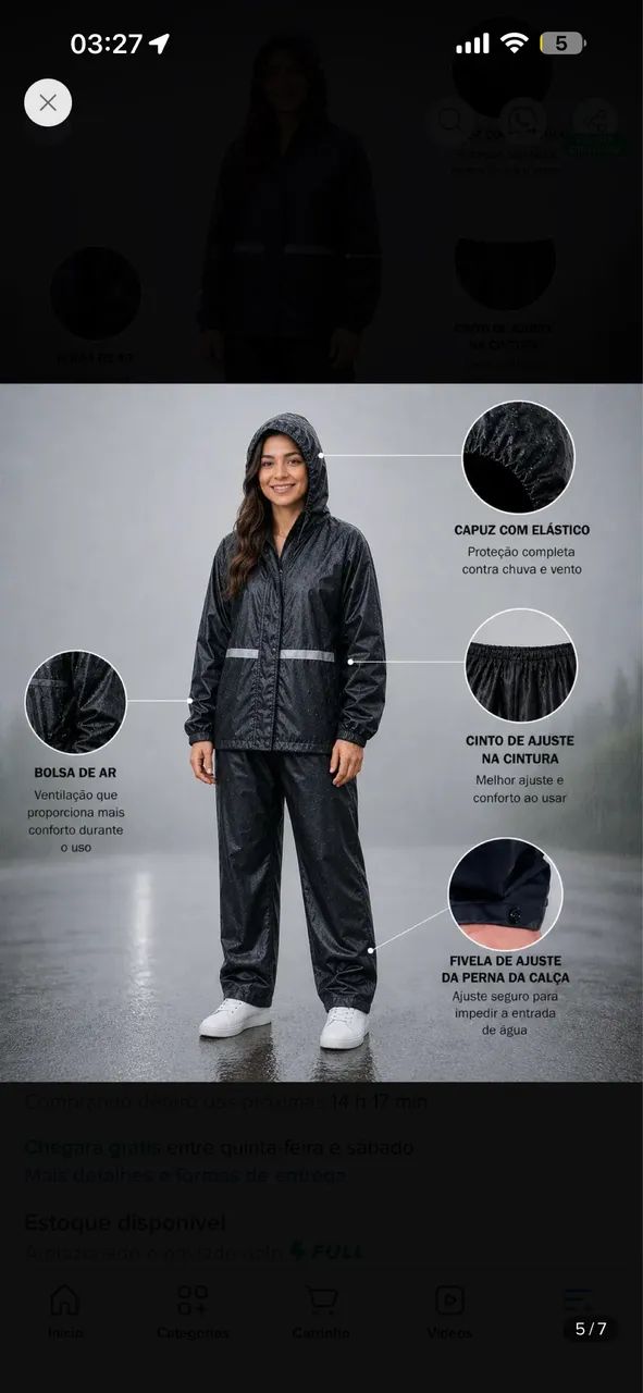 Capa de chuva motoqueiro - Foto 2