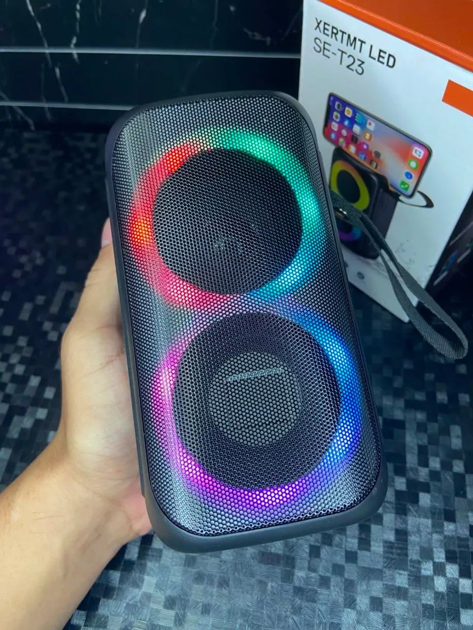 Caixa de Som Bluetooth XERTMT LED SE-T23 - Foto 3
