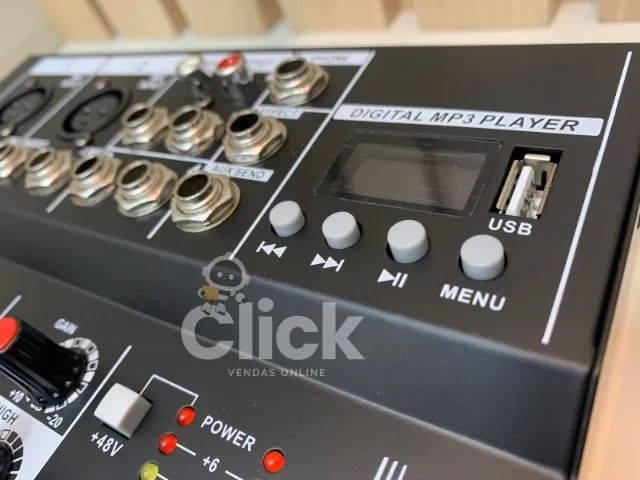 Mesa De Som 4 Canais Com Bluetooth, com interface + cabo USB - Foto 3