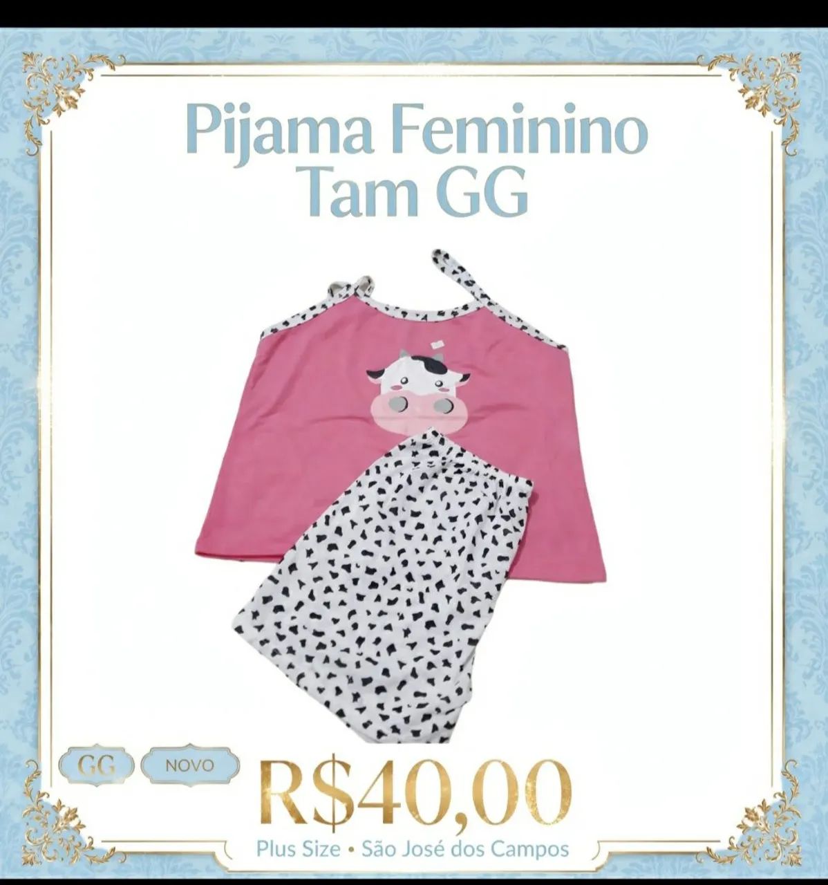 Pijama feminino GG