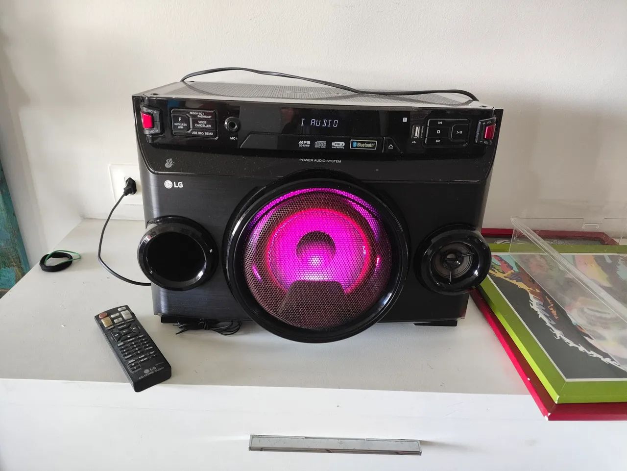 Mini System LG Xboom OM4560 200W RMS - Bluetooth e USB (Perfeito Estado) - Foto 2