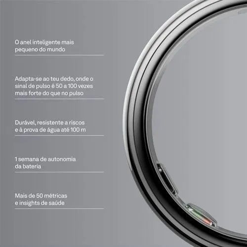 Smart Ring Oura Ring 5 - Silver - Tamanho 9  Cor Silver - Foto 5