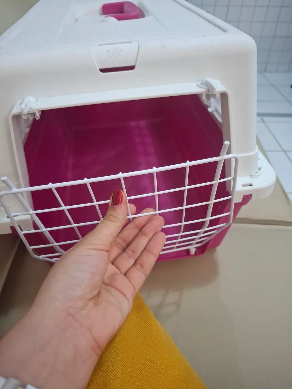 Caixa de Transporte Atlas Trendy Ferplast para Cães e Gatos Rosa - Tam 10 - Foto 6