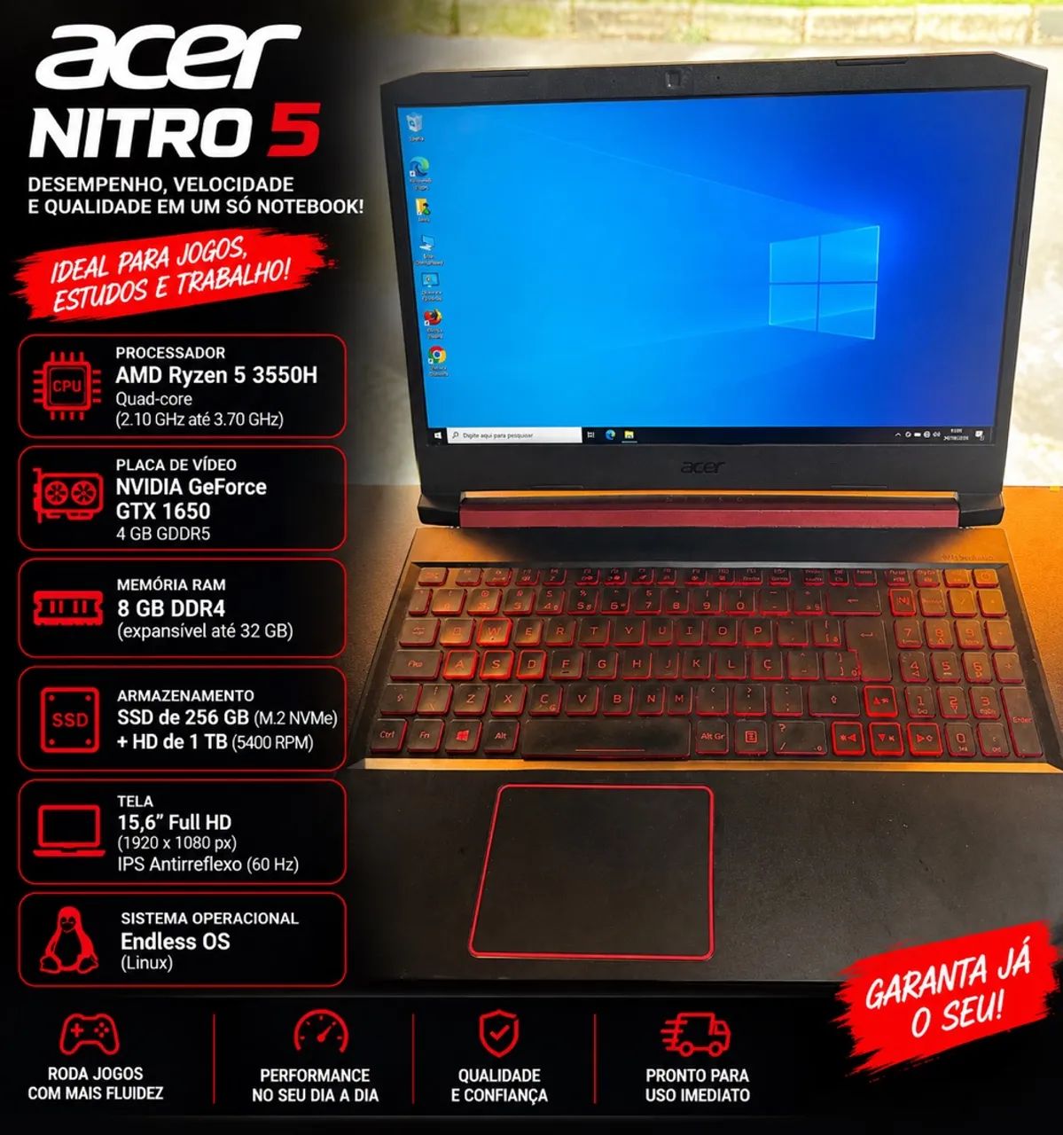 notebook gamer Acer Aspire Nitro 5 