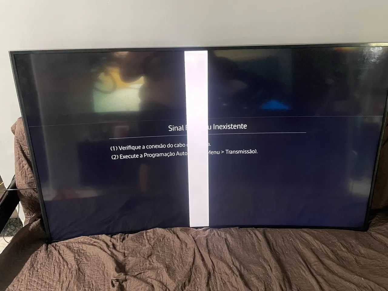 TV Samsung Curva 65 Polegadas com Defeito na Tela - Foto 2
