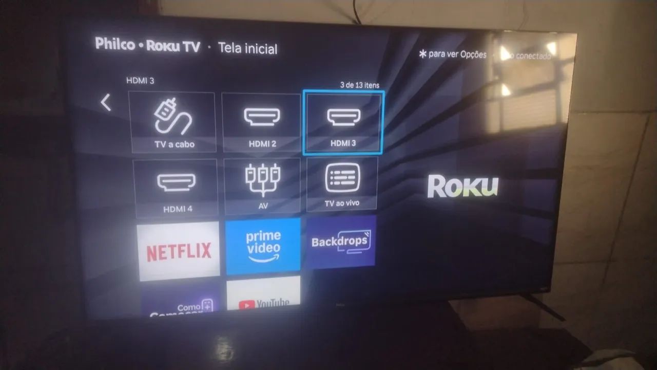 Tv Smart 55 polegadas Philco com um embaçado no lado da tela funcionando bem 650,00 - Foto 3