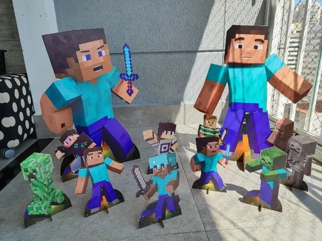 Kit decoração Minecraft 12 displays - Foto 4