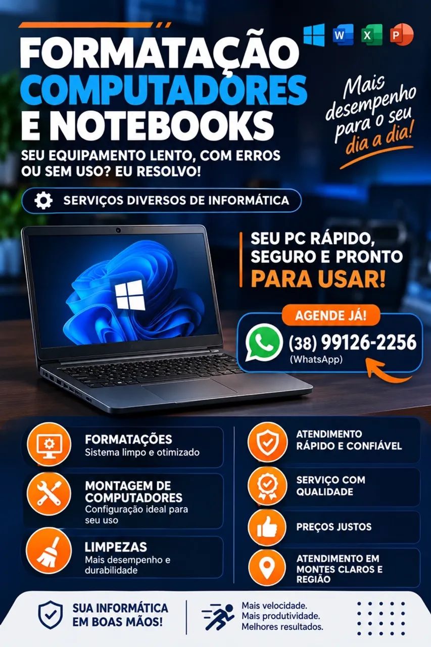 Formatação de computador e notebook 
