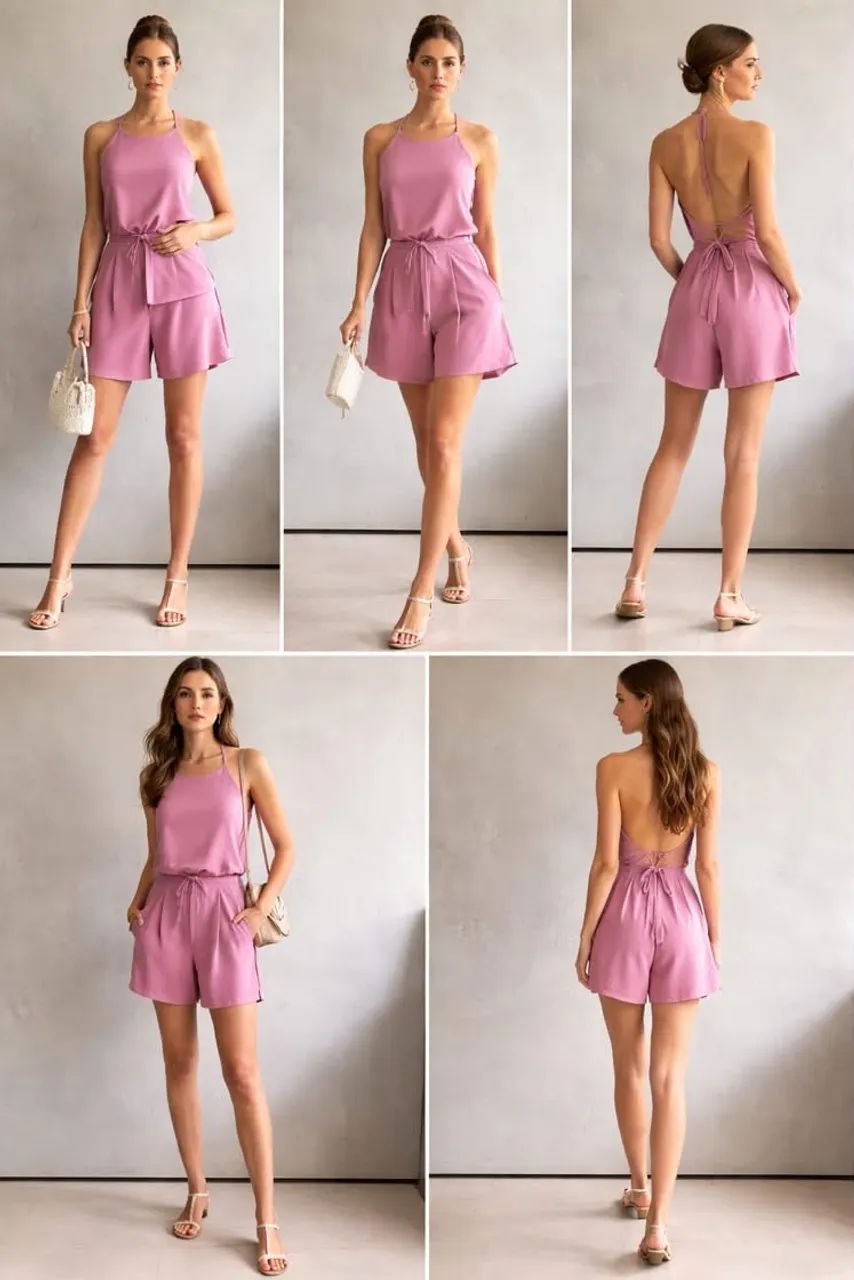 Conjunto feminino com short e regata | Look versátil e elegante - Foto 3