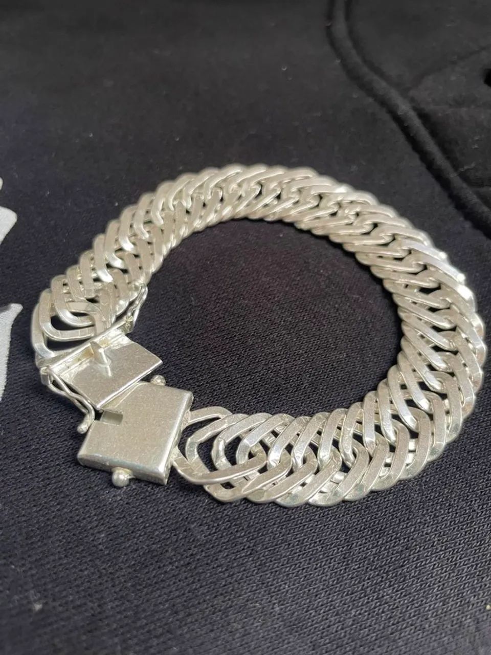 VENDO PULSEIRA PRATA ELO DUPLO 21MM