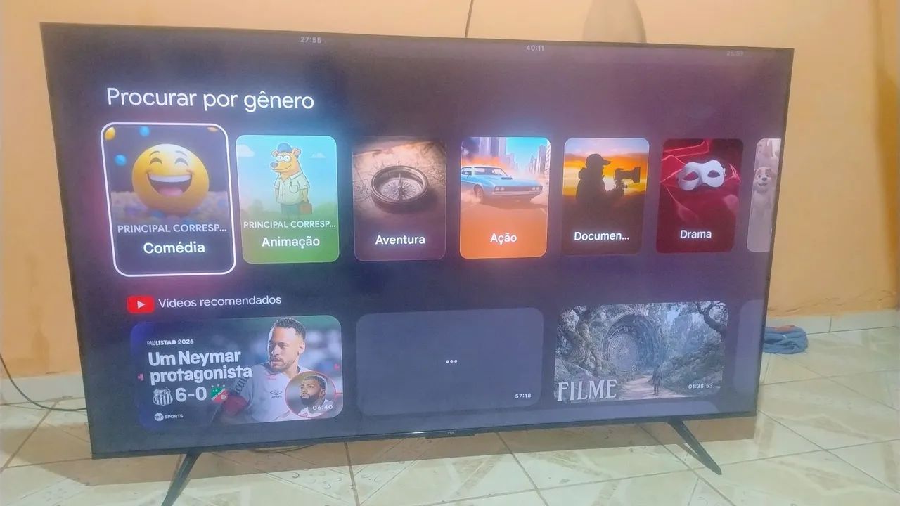 SMART TV TCL 65" ANDROID 4K COM BORDA INFINITA  - Foto 4