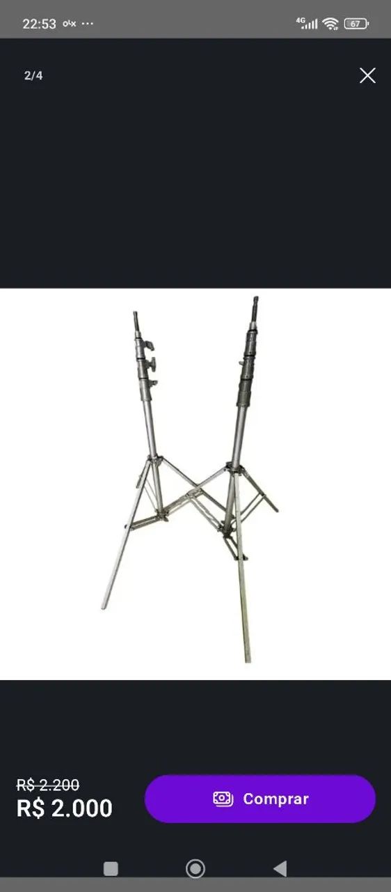 Vendo um par de tripé de Studio profissional novo nunca usado 