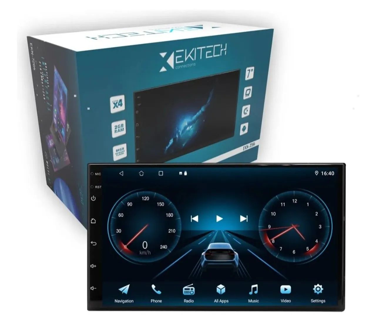 Central Multimídia EKITECH 7 polegadas