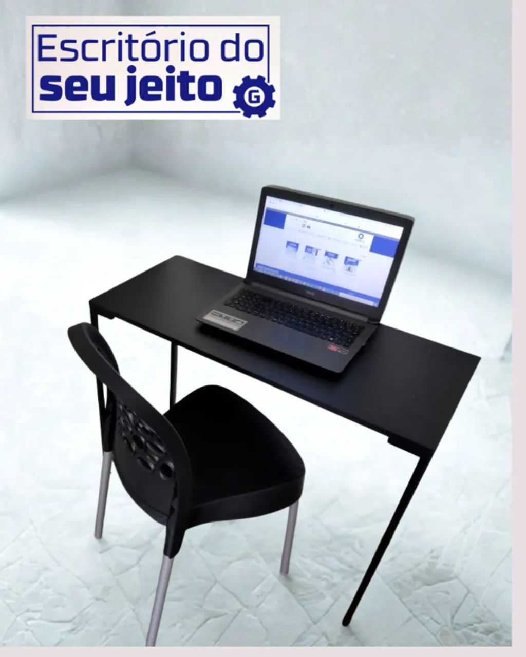Mesa de Estudo Industrial NOVA Escritório Multiuso para Notebook Computador Escrivaninha