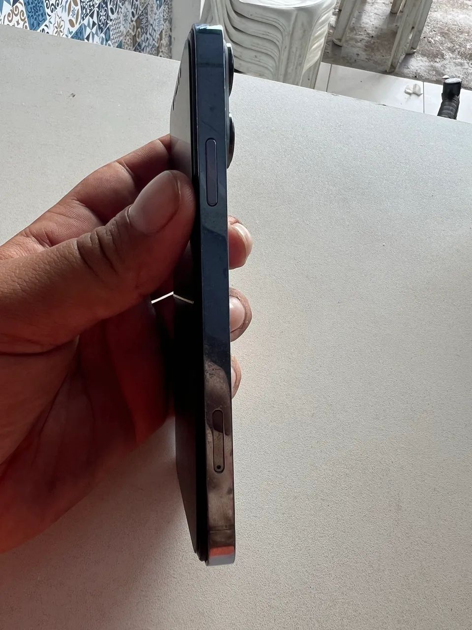Vendo iphone xr com carcaça de 13 pro azul - Foto 5