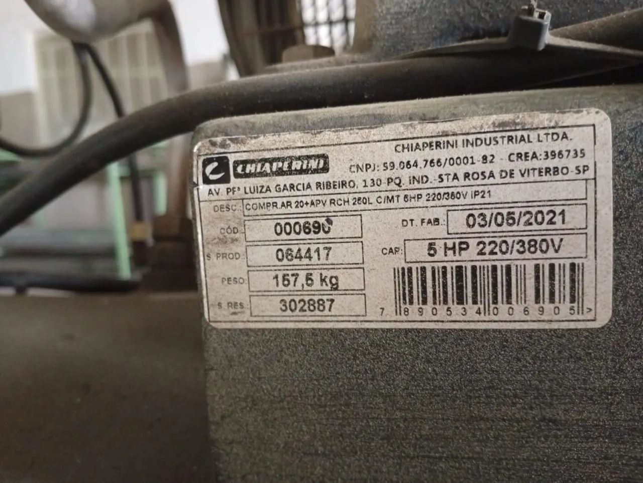 Venda de compressor de ar comprimido