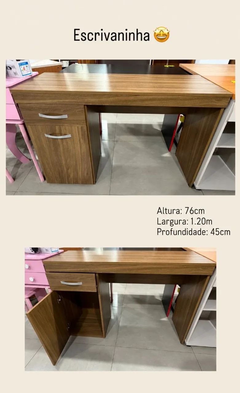 Mega promoção de Escrivaninha com porta e gaveta!!