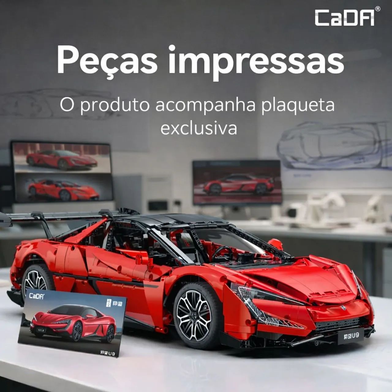 BLOCOS MARCA CaDA YANGWANG U9 C64011W COM 3671 PEÇAS, CONTROLE REMOTO, LED E MOTORIZAÇÃO - Foto 4