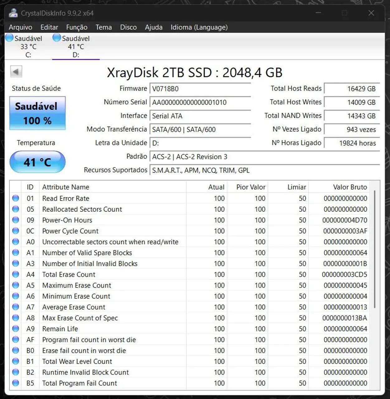 SSD SATA 2TB usado - Foto 2
