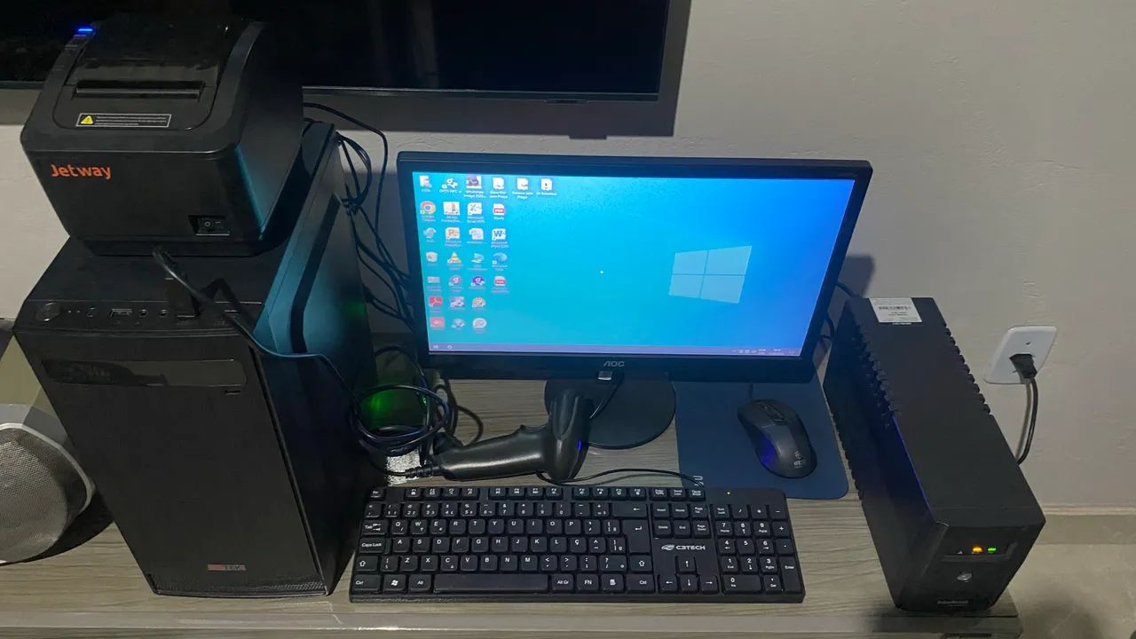 Computador completo ideal para loja 