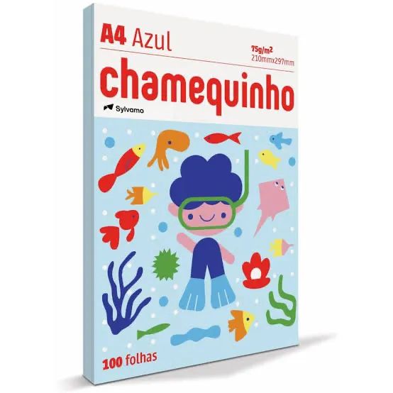 Papel sulfite colorido kit com 3 unidades (verde, amarelo e azul)