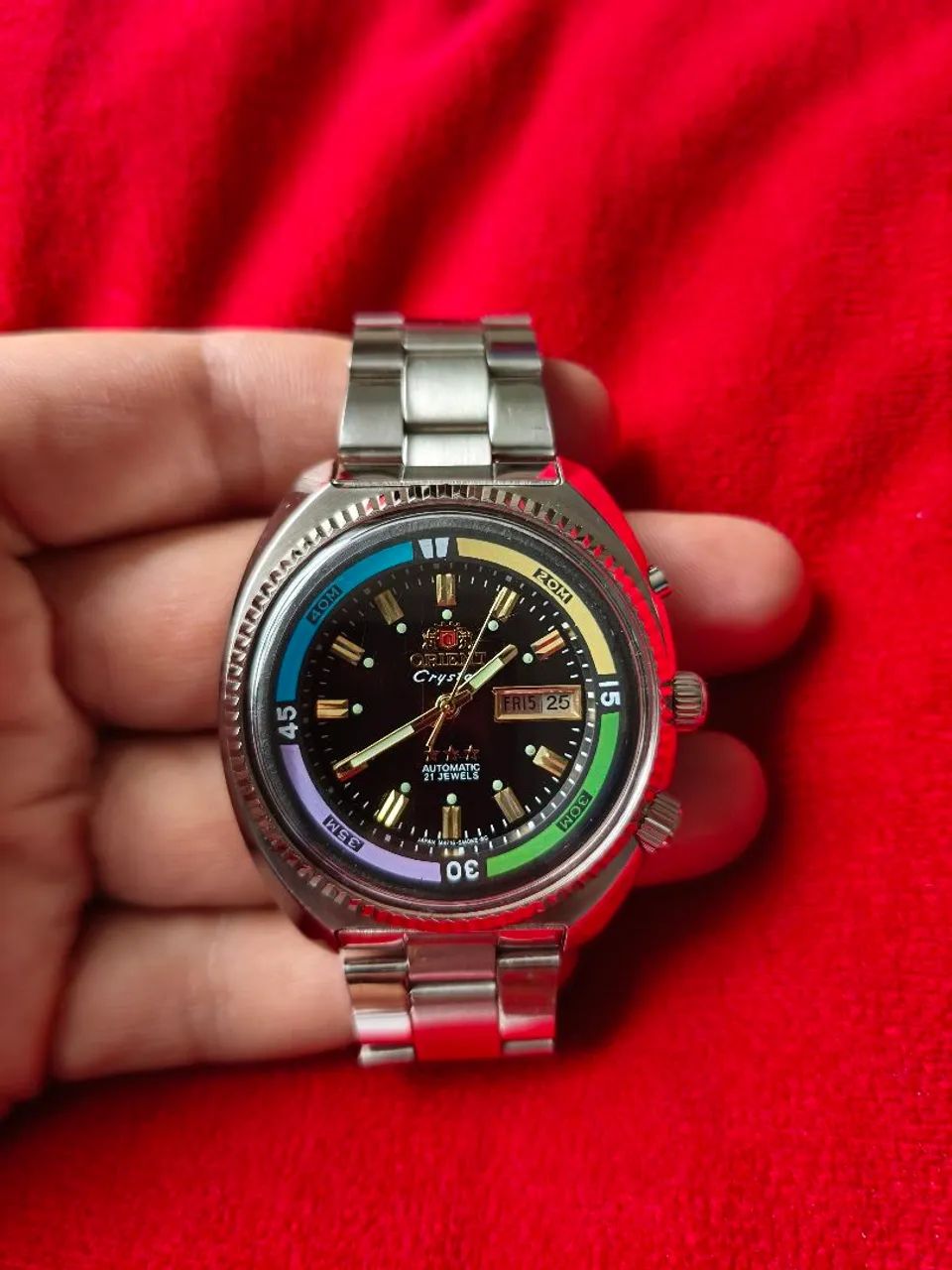 Orient Crystal 3 estrelas King Diver Rainbow. (Original)