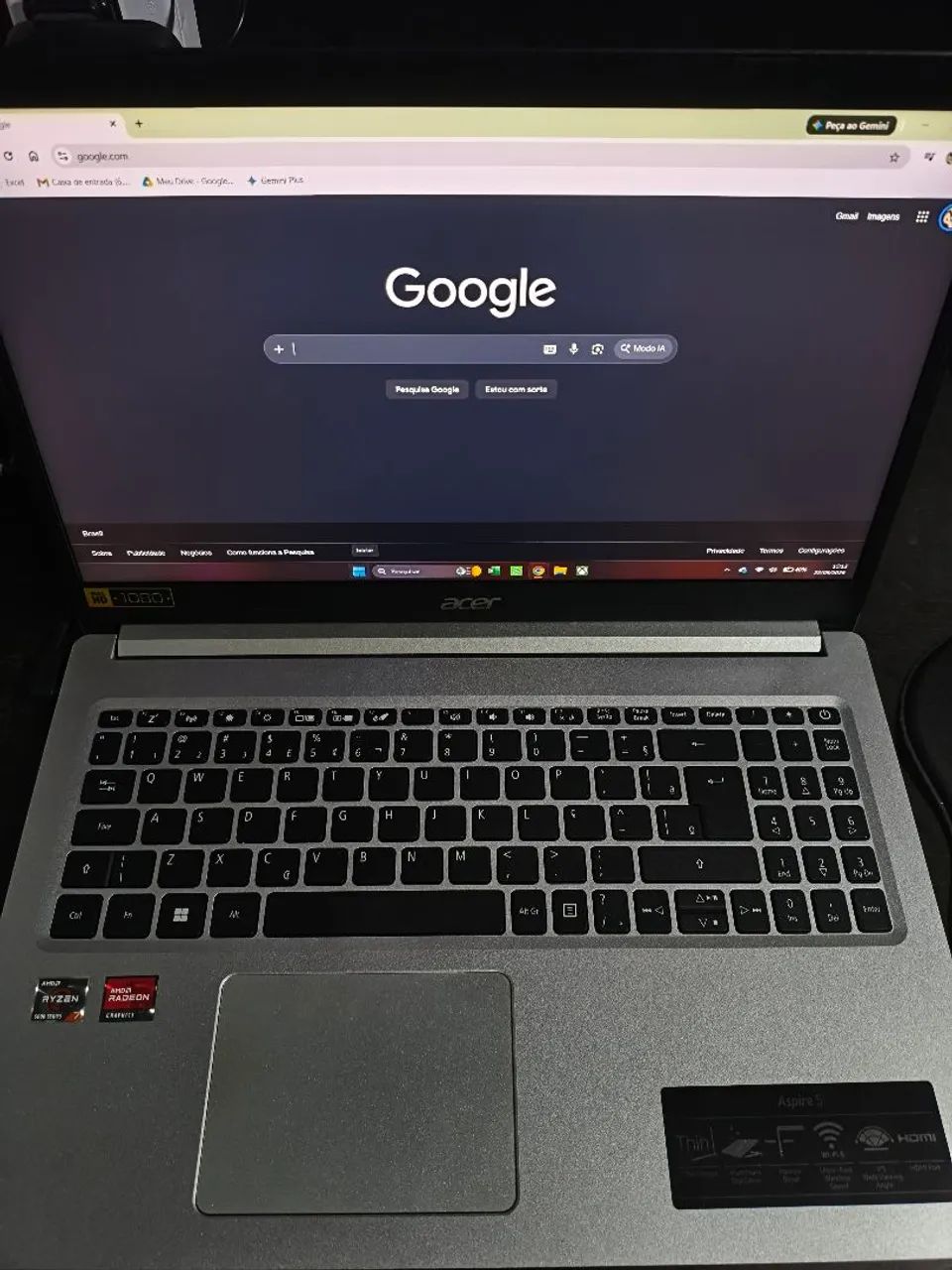 Notebook Acer Aspire 5 - Ryzen 7 - 8/256gb - Foto 2