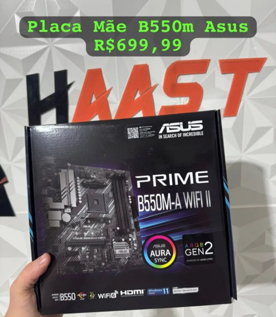 Placa Mãe B550M Asus Wifi [Novo]