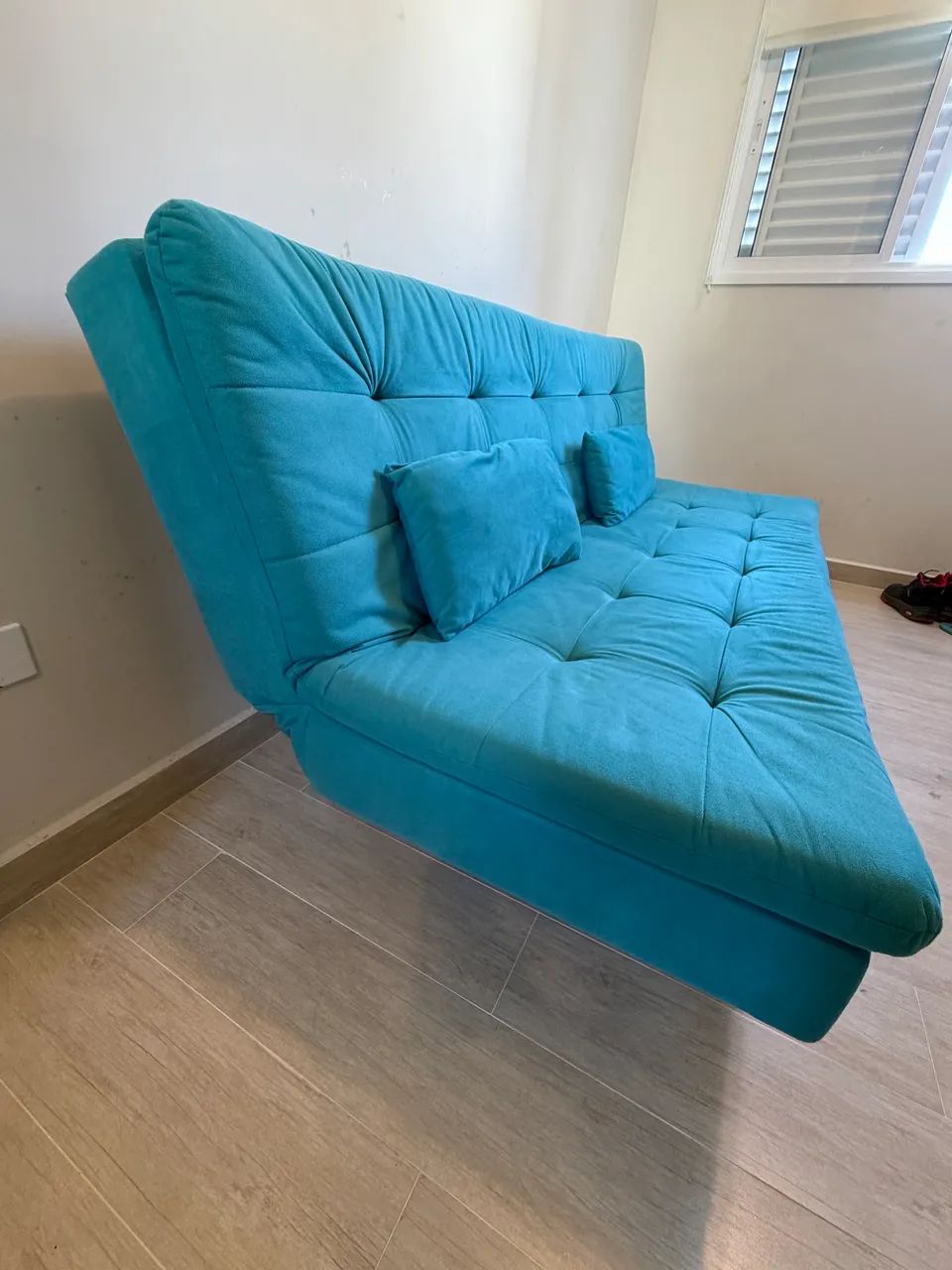 Sofá cama azul turquesa - Foto 5