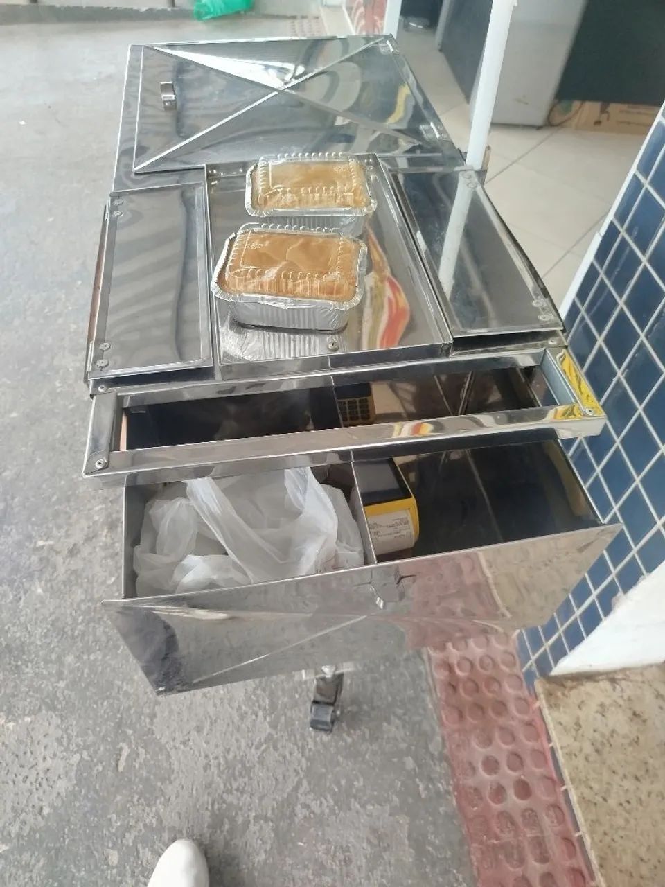 Venda carrinho de inox novo. - Foto 3