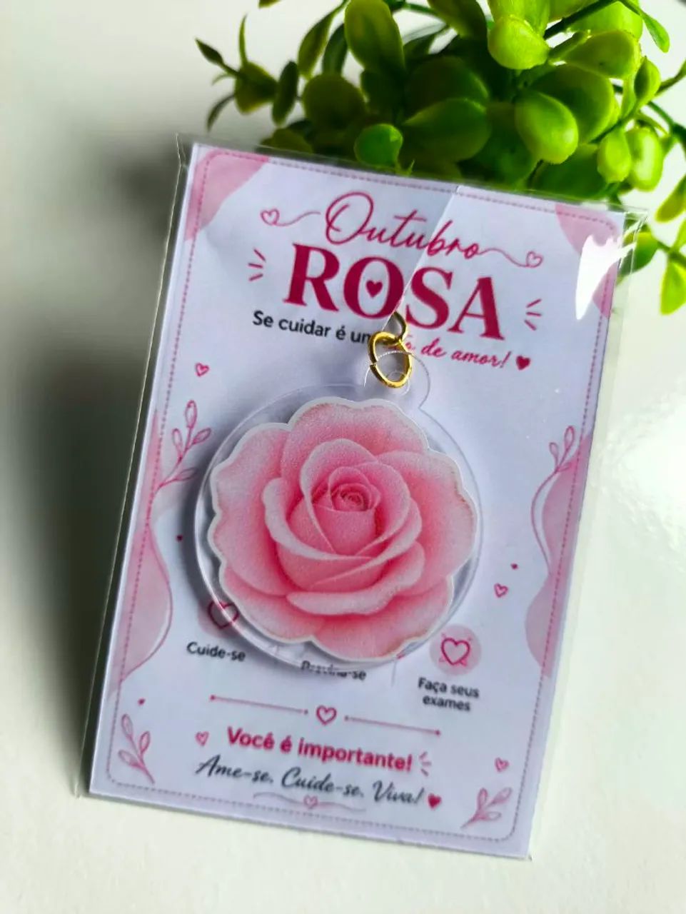 Lembrancinha outubro Rosa chaveiro  - Foto 3