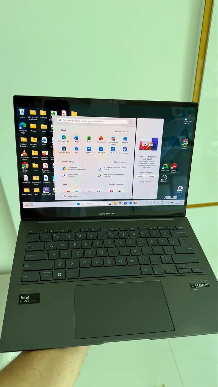 Notebook Zenbook Asus 14 1 tera I7 16 memória 