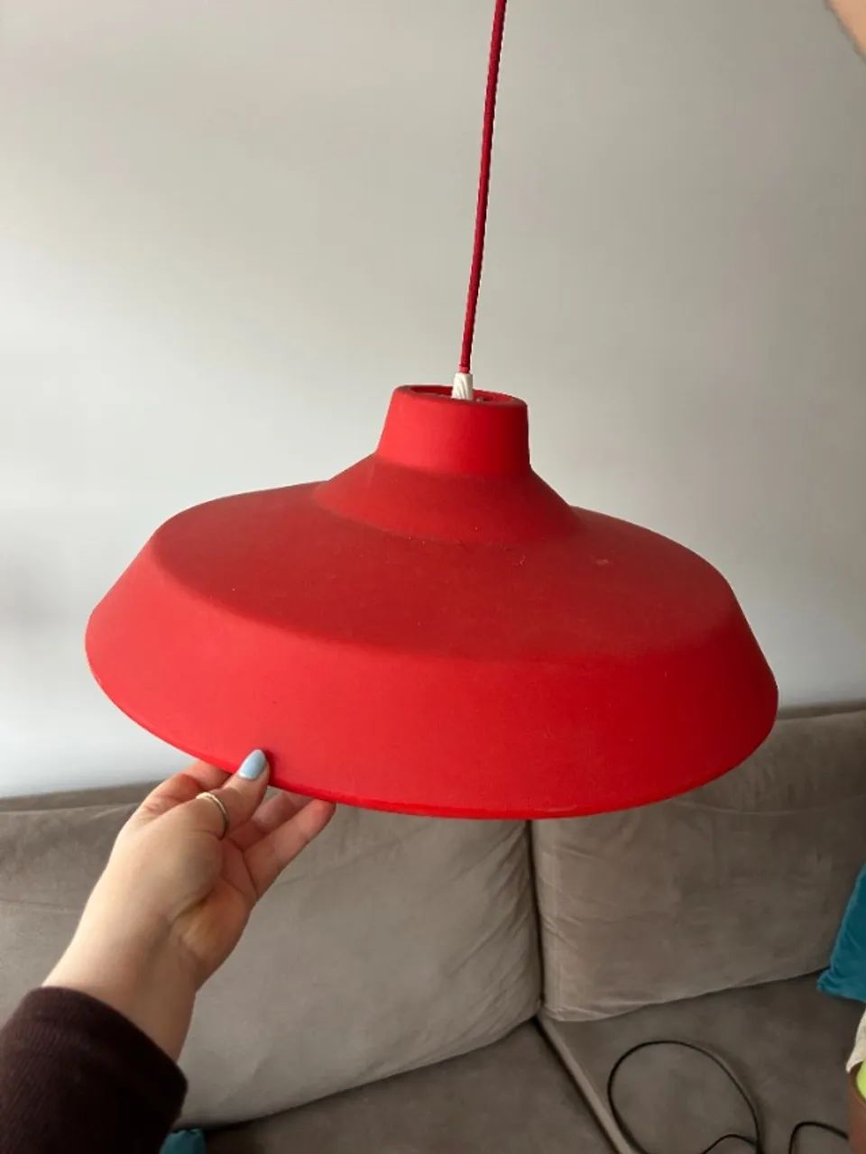 Luminária Pendente vermelha - Foto 2