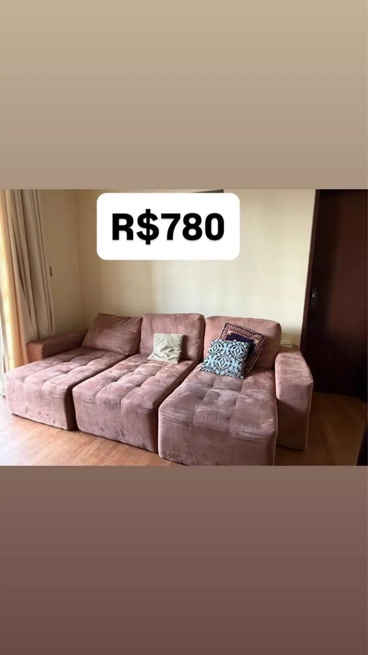Sofá retrátil 3 módulos 