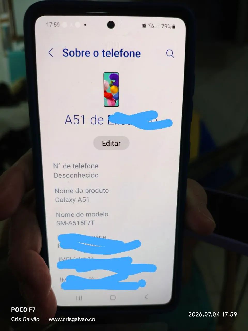 Celular Galaxy A51 128 GB bom estado  - Foto 5
