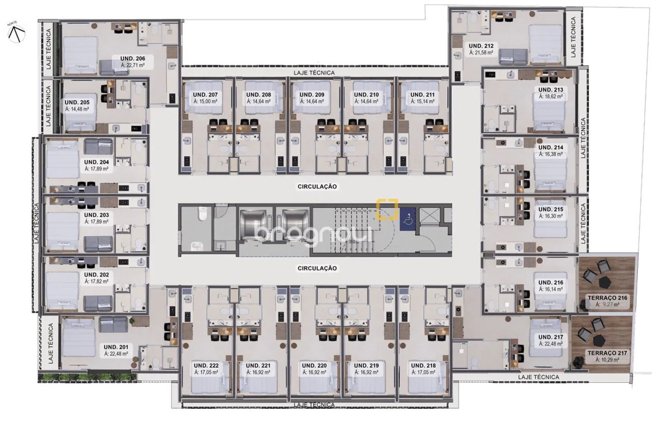 Studio em construção no Spot Canas - Canasvieiras - Foto 5