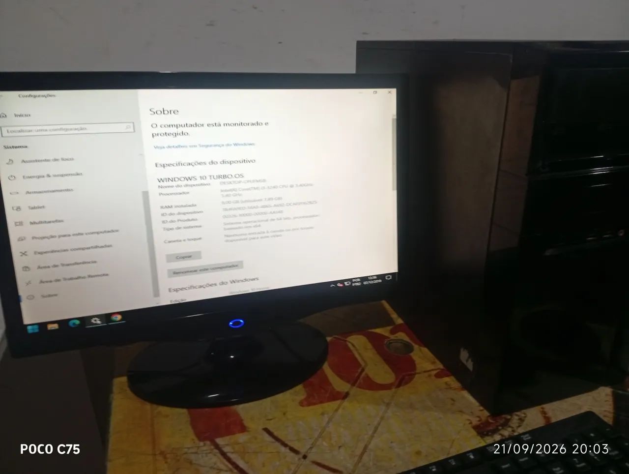 Cpu competo core i3 /monitor17