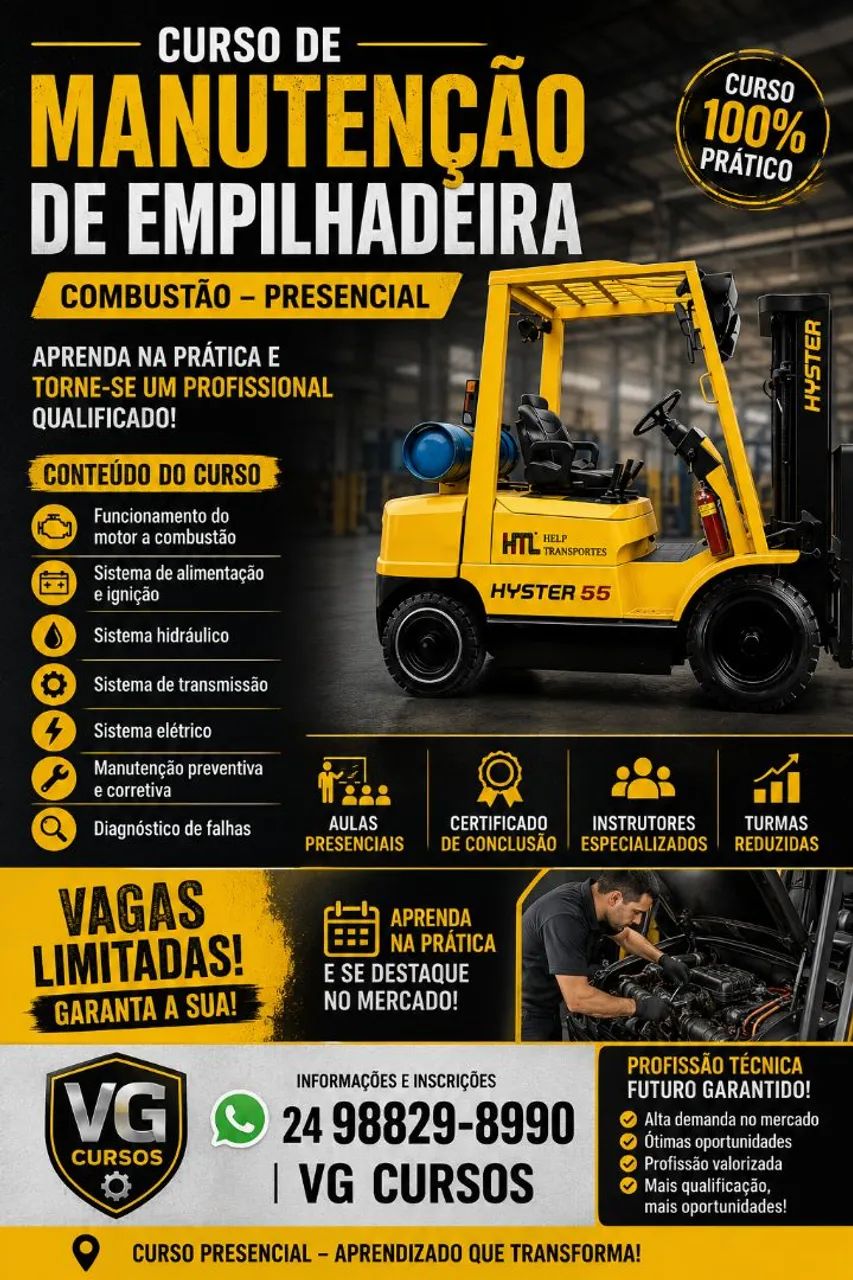 Curso de manutenção de empilhadeira 