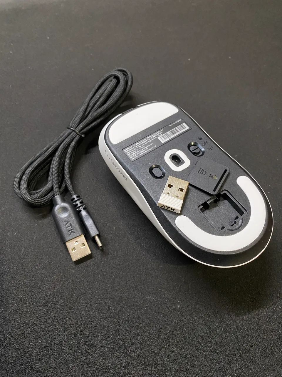 Mouse ATK A9 Plus 2.0 Branco - Foto 3