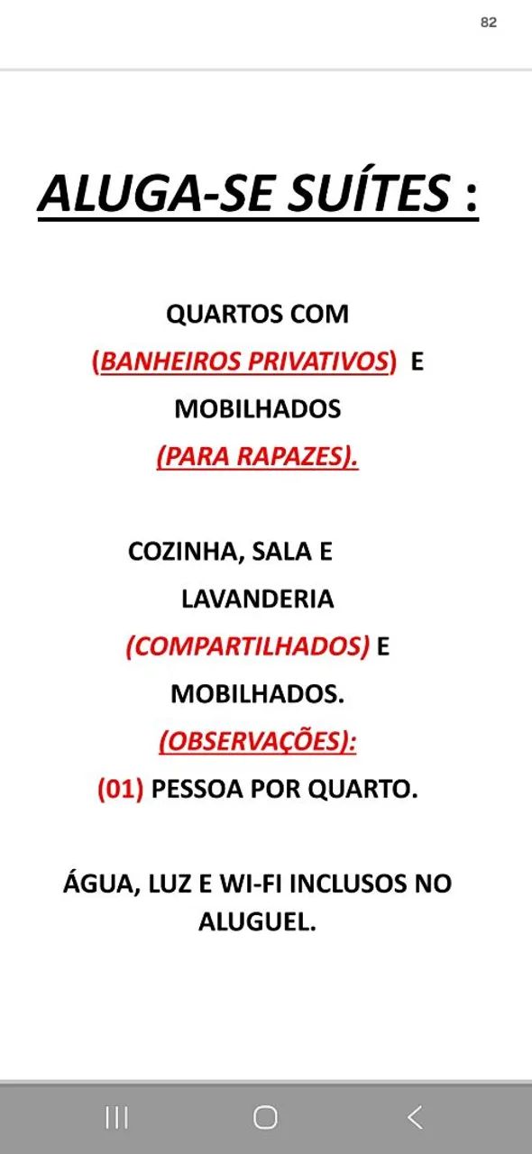 Aluga-se Quartos com Suítes Mobilhados. 