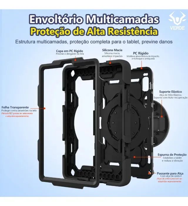 Capa Á Prova De Queda 3 Em 1 Para Lenovo M9 9''polegadas - Foto 4