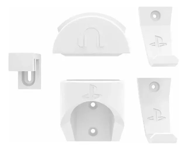 Suporte De Parede Compatível Com Playstation 5 Ps5 - Branco - Foto 2
