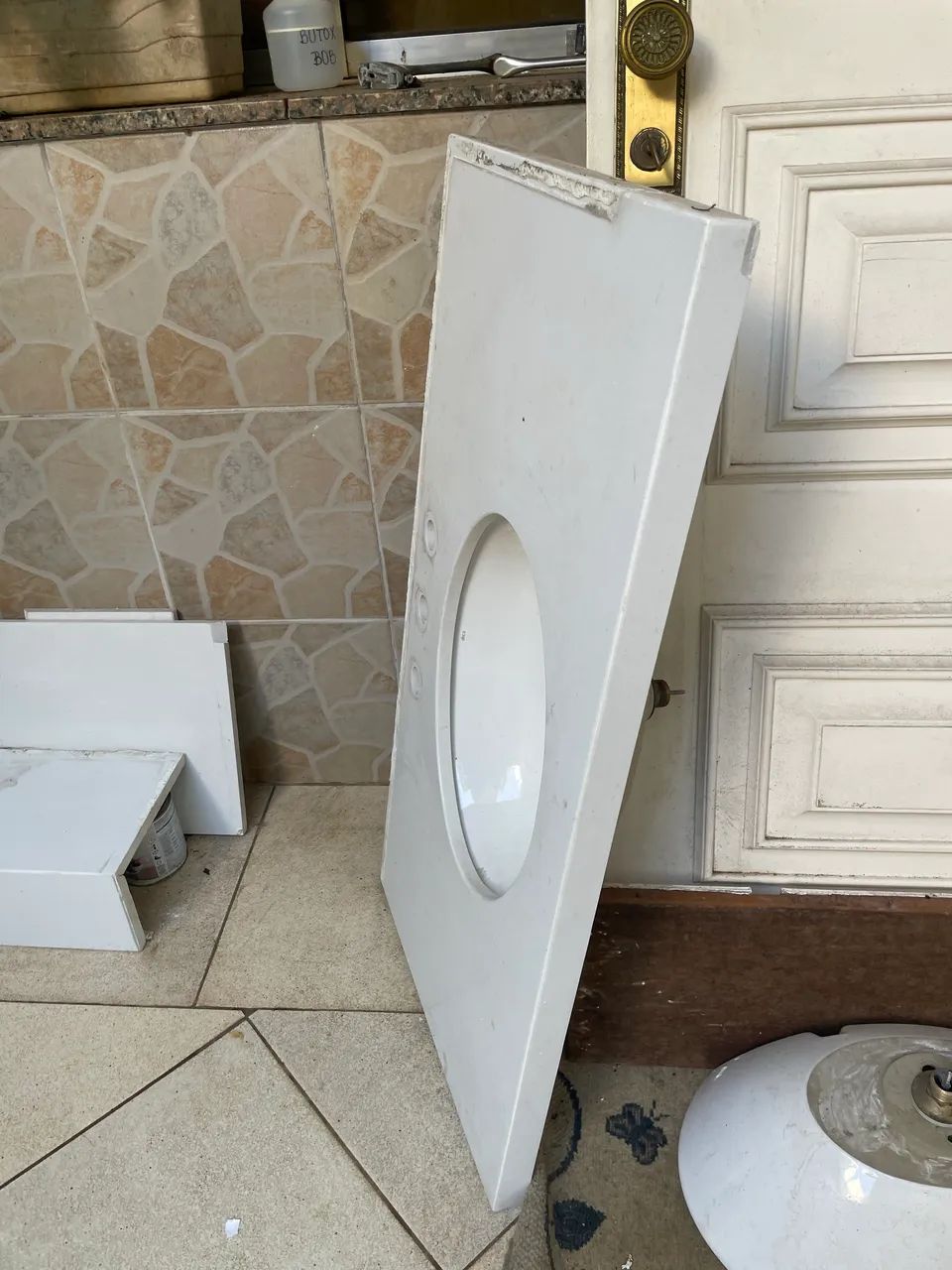 Tampo de quartzo branco banheiro  - Foto 2